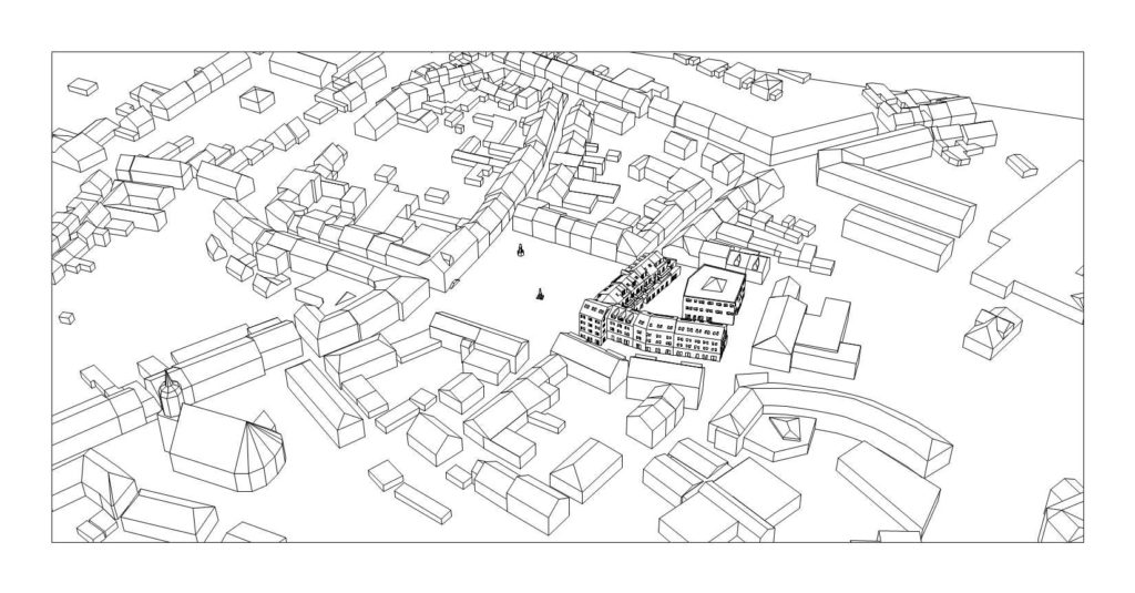 Die Hoyerswerda Altstadt als Gitternetzmodell